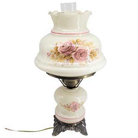 Vintage Milk Glass Electric Lantern