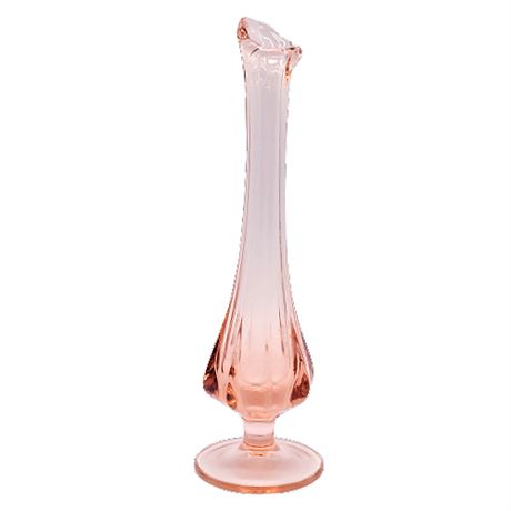 Vintage Pink Depression Glass Swung Bud Vase