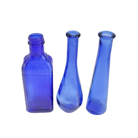 Vintage Cobalt Blue Glass Vases