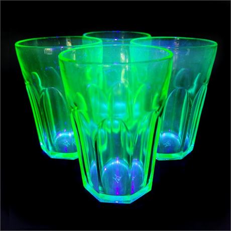 Vintage Hazel Atlas Uranium Glass Tumblers