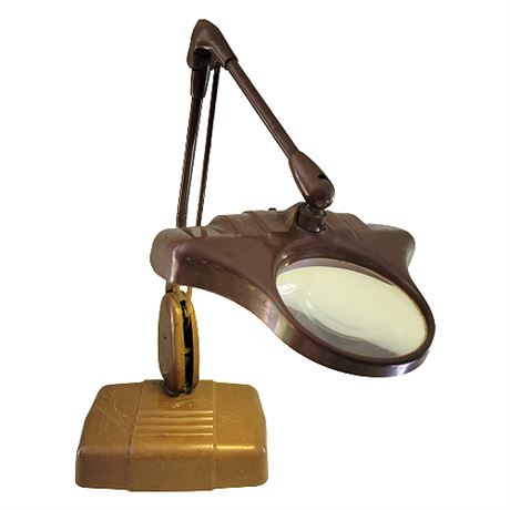 Vintage 40s Dazor Industrial Magnifying Lamp