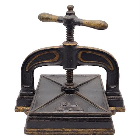 Antique Victorian Cast Iron Bookbinder Press