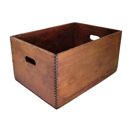 Antique Wooden Tote Style Crate