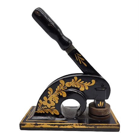 Antique Oyez Victorian Cast Iron Embossing Press