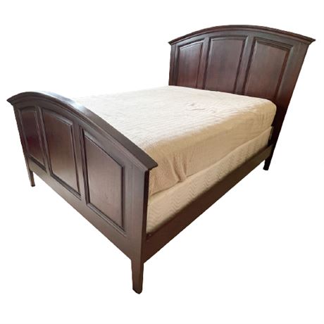 Cherry Transitional Style Full Bed Frame