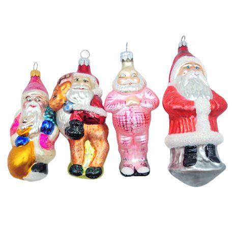 Vintage Radko Santa Ornament Lot