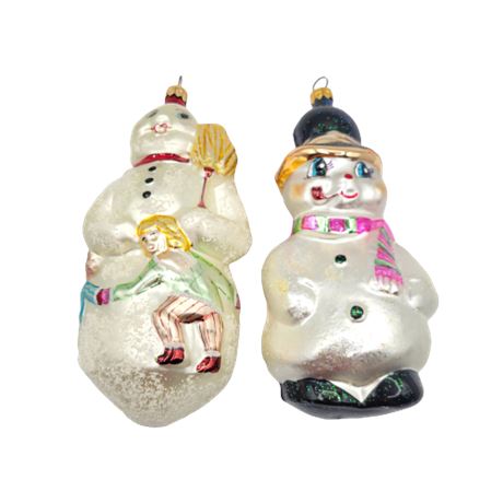 Vintage Radko Snowman Ornament Lot