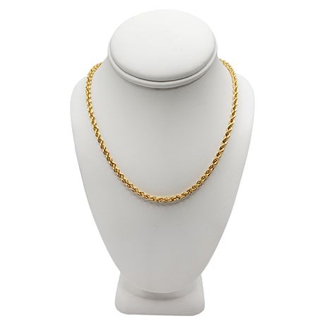 18K Gold Milor 20" Rope Chain Necklace