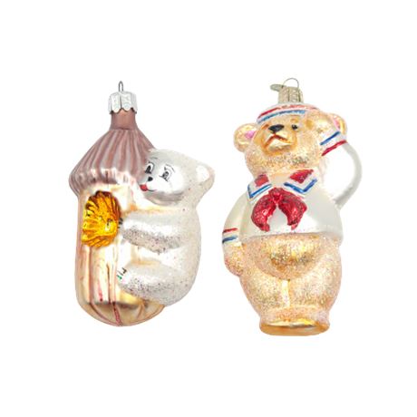 Vintage Radko Bear Ornament Lot