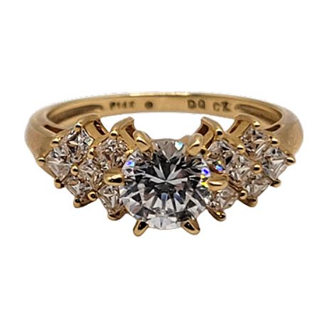 14K Gold Diamonique CZ Ring