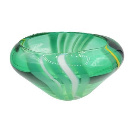 Green Art Glass Vase