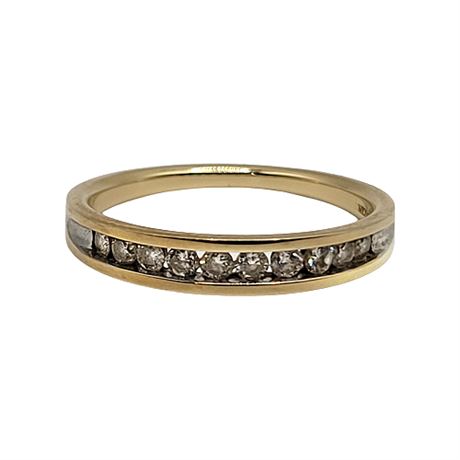 14K Gold Diamond Eternity Band Ring