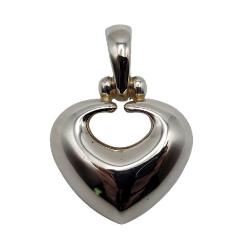 Joseph Esposito Sterling Silver Heart Pendant Enhancer