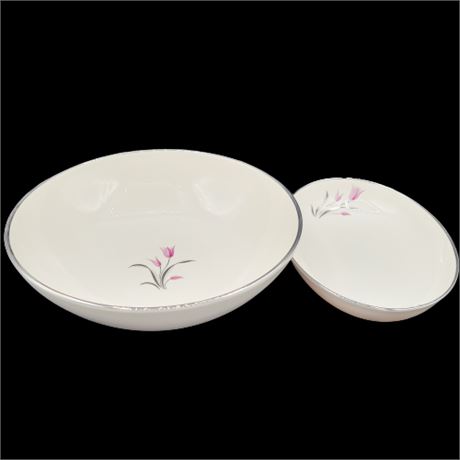 Vintage Franciscan Carmel China Tray & Mixing Bowl
