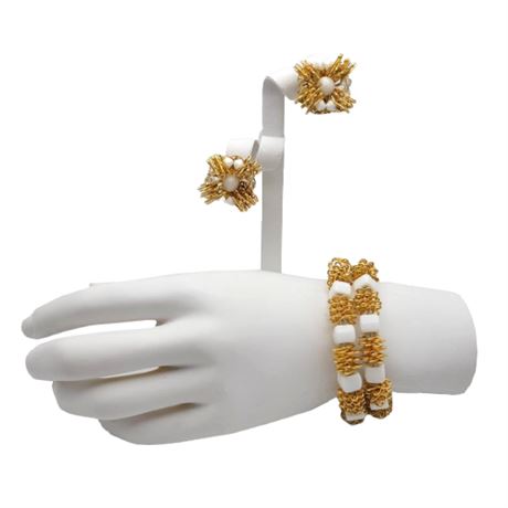 Hobé Bracelet and Clip Earrings Set
