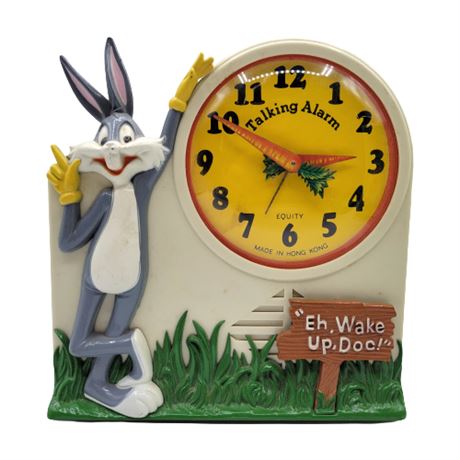 Vintage Bugs Bunny Talking Alarm Clock