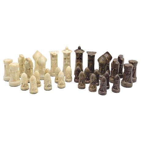 1950s Peter Ganine Gothic Chess Pieces