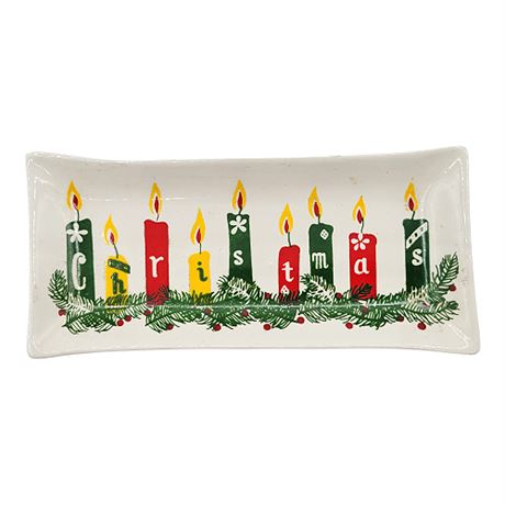 Mid-Century Ceramic Christmas Mini Tray