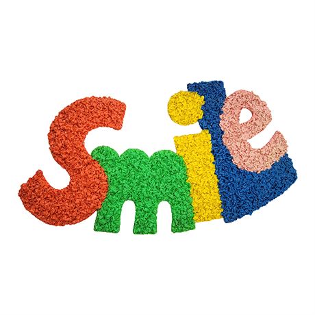 Vintage Plastic Popcorn "Smile" Decoration
