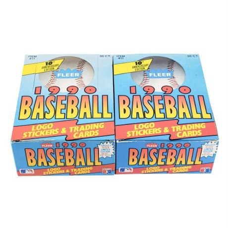 Fleer 1990 Baseball Card Booster Boxes