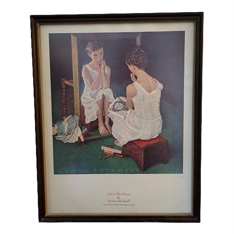 Norman Rockwell "Girl at the Mirror" Print