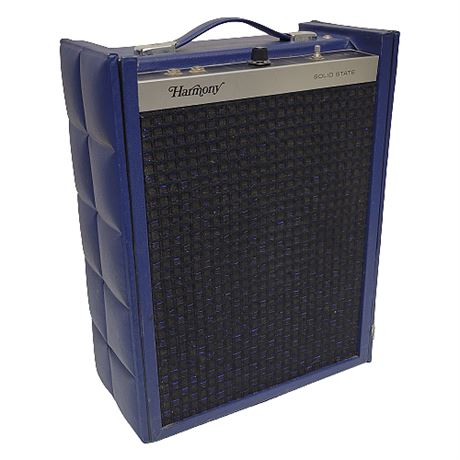Vintage 1970s Harmony H1516 Amplifier in Blue