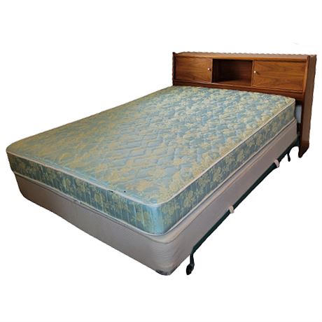 Mid-Century Kipp Stewart for Drexel Declaration Walnut Full Size Bed Headboard