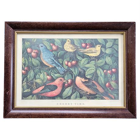 Currier & Ives "Cherry Time" Lithograph Print