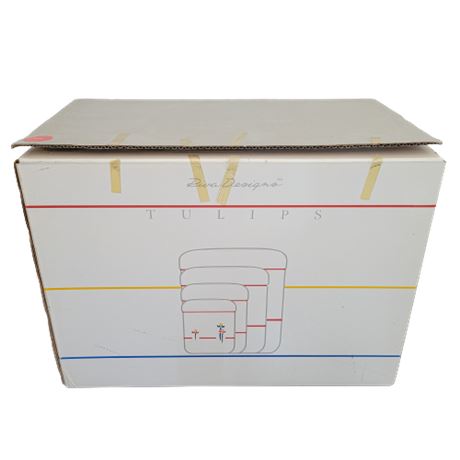 Riva Designs Tulips 4 Piece Ceramic Canister Set