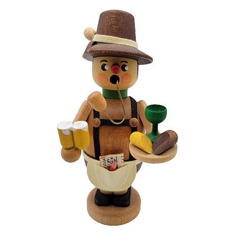 Straco Bavarian Hofbrauhaus Waiter Wooden Incense Smoker