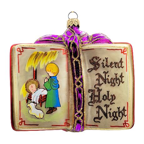 "Bible" (Silent Night) Kurt S. Adler Polonaise Collection Blown Glass Ornament