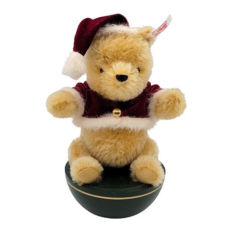Steiff "Pooh the Christmas Tumbler" Limited Edition Roly Poly Santa Bear