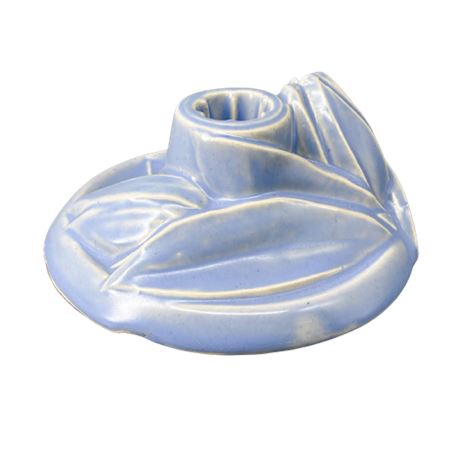 McCoy Pottery Blue Tulip Candestick Holder