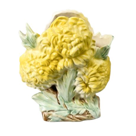 McCoy Pottery Yellow Chrysanthemum Vase