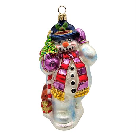 "Collectior Snowman" Polonaise Collection by Komozja Blown Glass Ornament