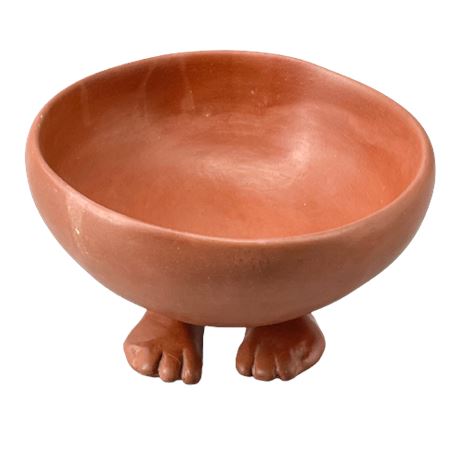 MMA Reproduction Pottery Bowl with Human Feet