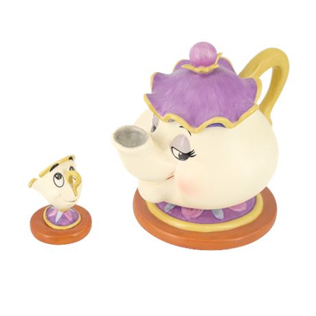 Disney "Good Night, Luv" Beauty and the Beast Mrs. Potts / Chip Figurine Set