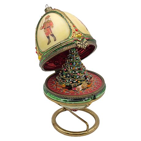 Platinum Polonaise Heirlooms "Nutcracker Suite Egg" W/ Stand - FLAWED