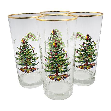Spode "Christmas Tree" Highball Glasses
