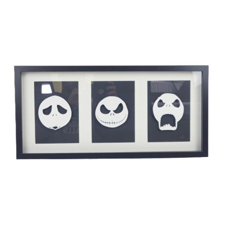 Framed Will Pigg Jack Skellington 3 Frame Signed Papercut