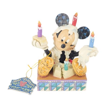 Walt Disney Showcase "Here's to You" Mickey with Birthday Cake Figurine