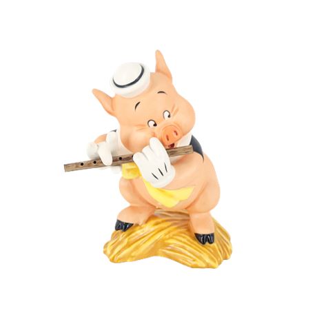 Disney "I Toot My Flute, I Don't Give a Hoot" Three Little Pigs Figurine (WDCC)