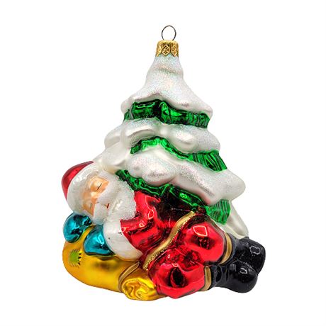 Sleeping Santa Kurt S. Adler Polonaise Collection Blown Glass Ornament