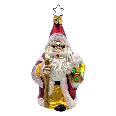 German Made Santa Claus Blown Glass Ornament