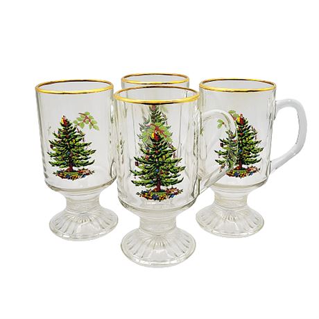 Spode "Christmas Tree" Irish Coffee Glasses