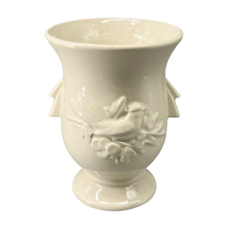 McCoy Pottery White Urn Cardinal Vase