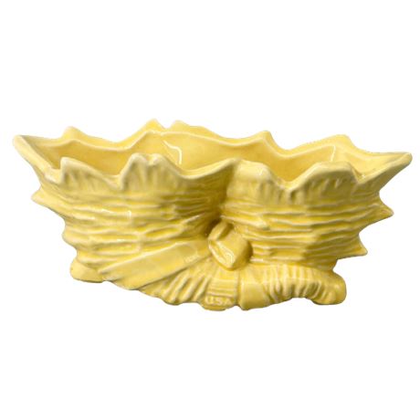 McCoy Pottery Double Conch Cornucopia Vase
