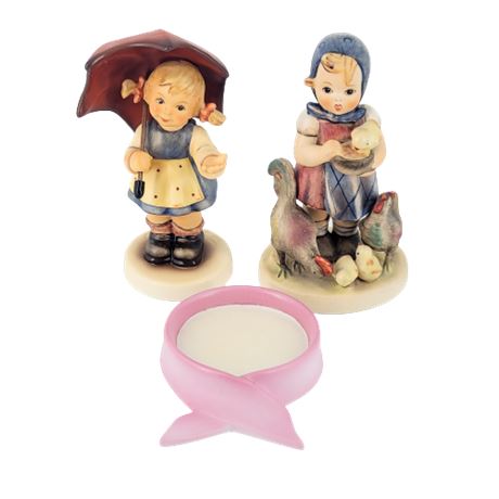 "Hope for Tomorrow" / "Feeding Time" Vintage Goebel Hummel's