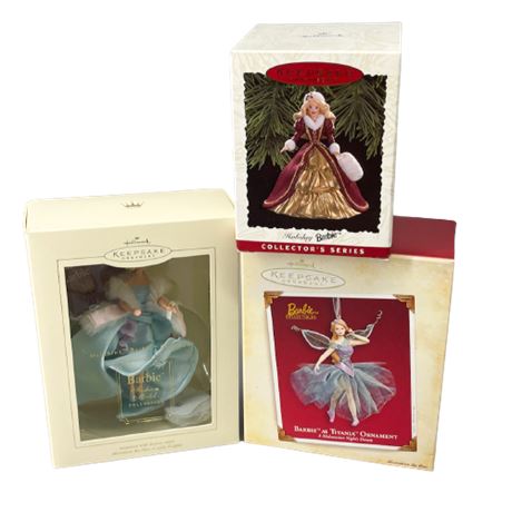 Hallmark Keepsake Barbie Character Ornaments