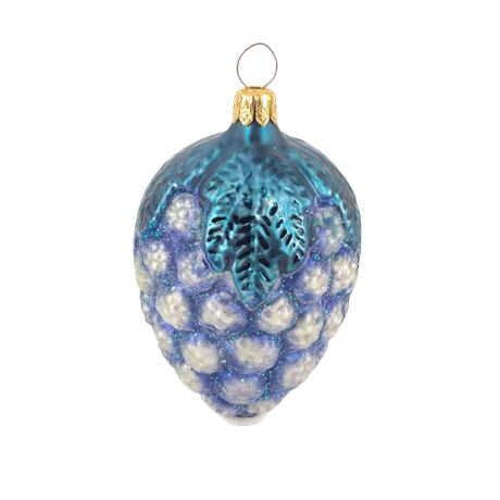 Christopher Radko Blue & White Frosted Berry Ornament